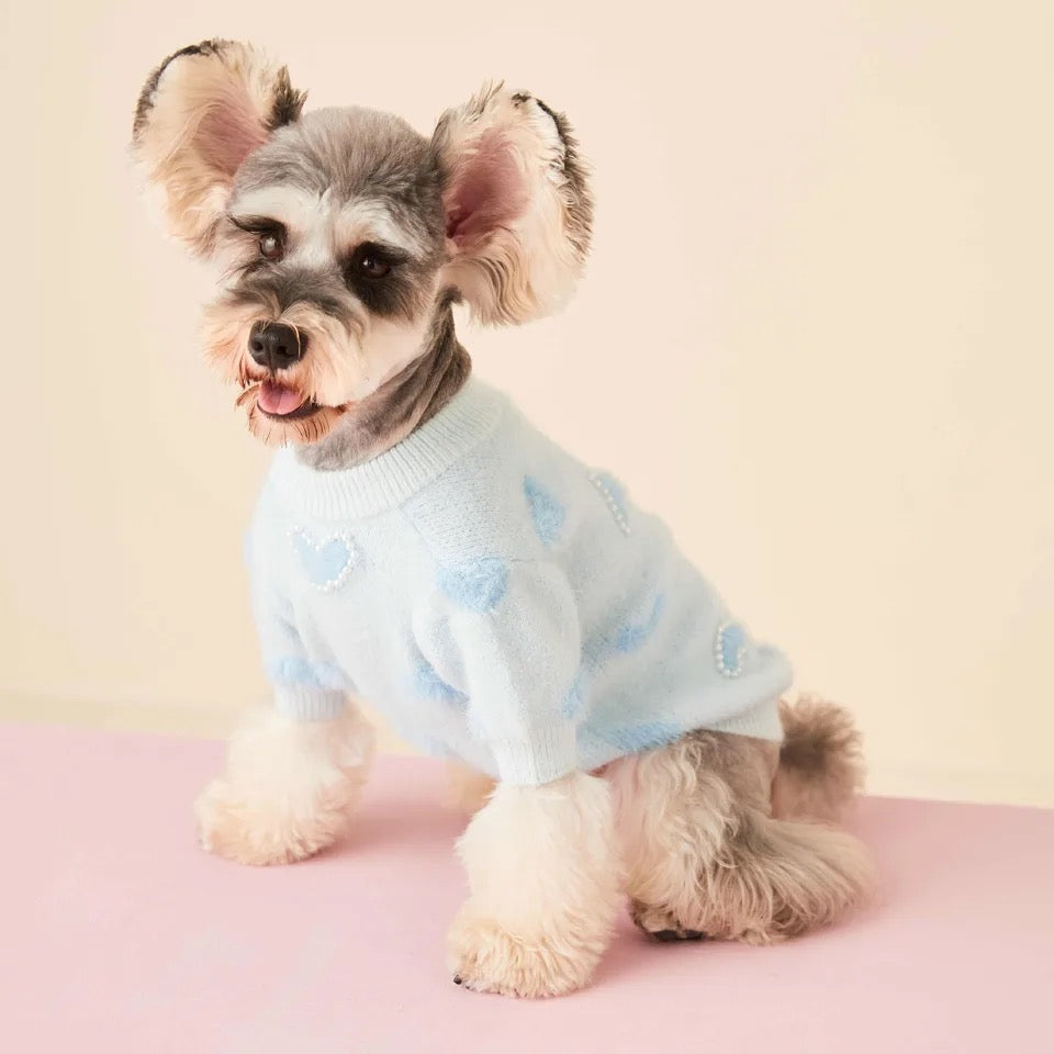 Blue Heart Sweater