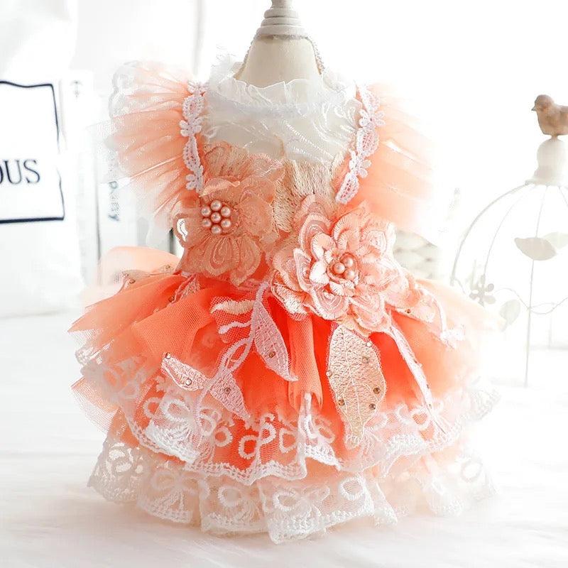 Peaches and Cream Dress – Doggy Haute Couture Peaches and Cream Dress – Doggy Haute Couture