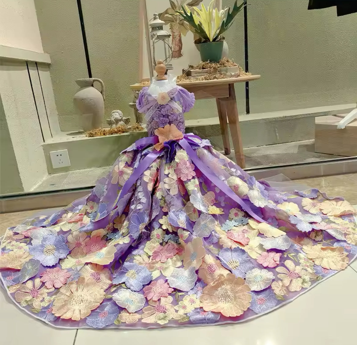 Lavender Floral Dress