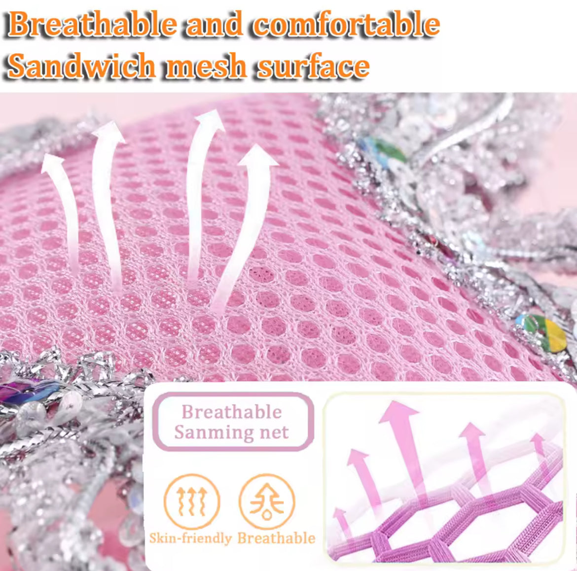 Pink Crystal Lace Luxury Dog Harness & Leash Set – Breathable Mesh Designer Pet Outfit