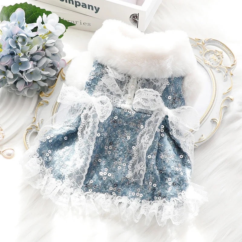 Sequin Dog Party Dress | Pet Dress Doggy Haute Couture Sequin Dog Party Dress | Pet Dress Doggy Haute Couture