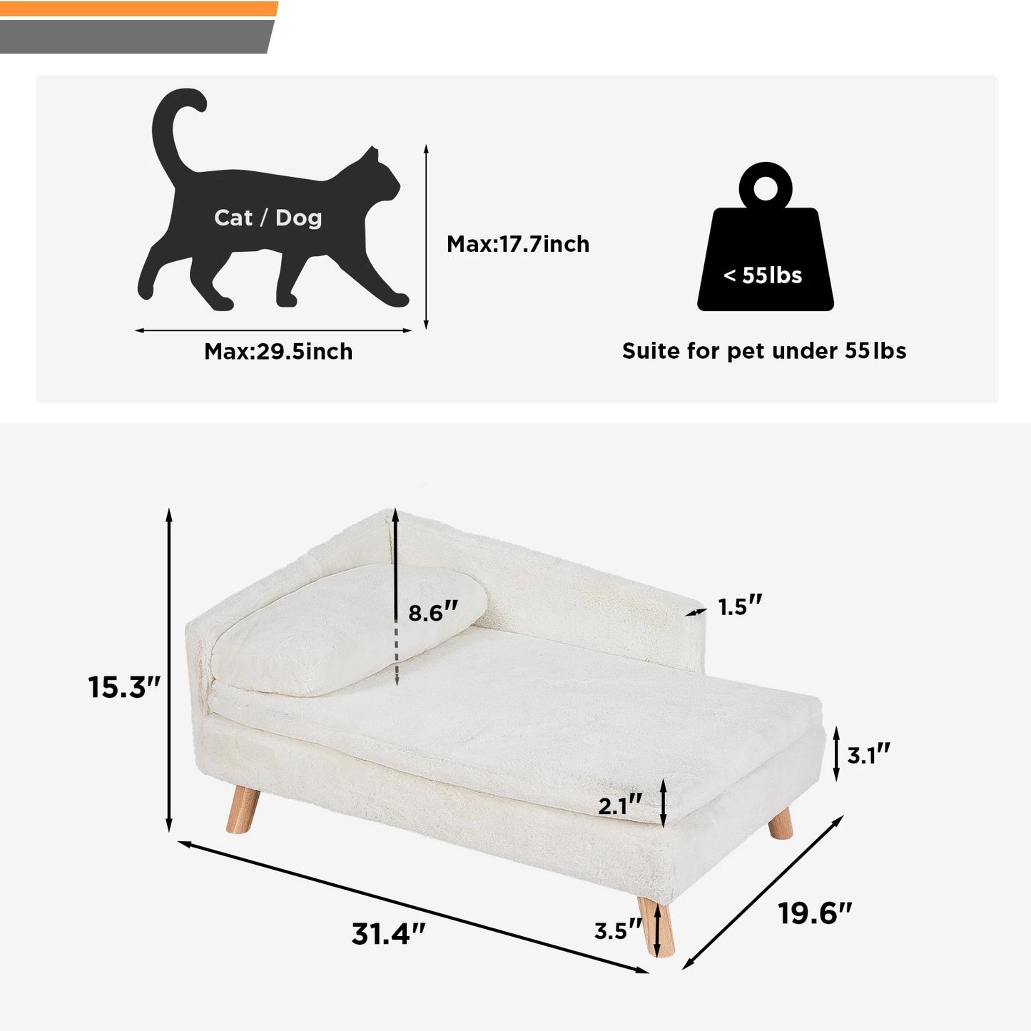 Sofa style pet bed