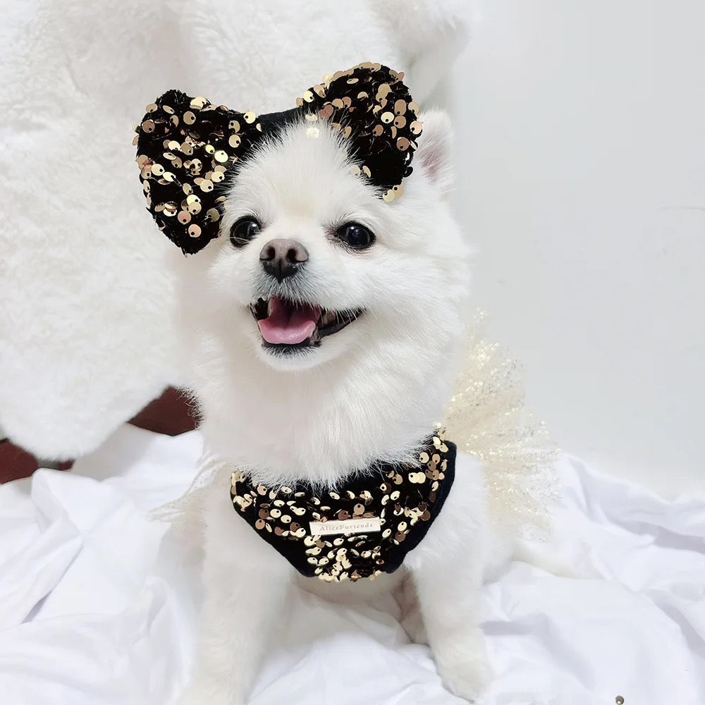 Twinkle Star Dog Dress Set | Party Dress with Matching Bow Twinkle Star Dog Dress Set | Party Dress with Matching Bow