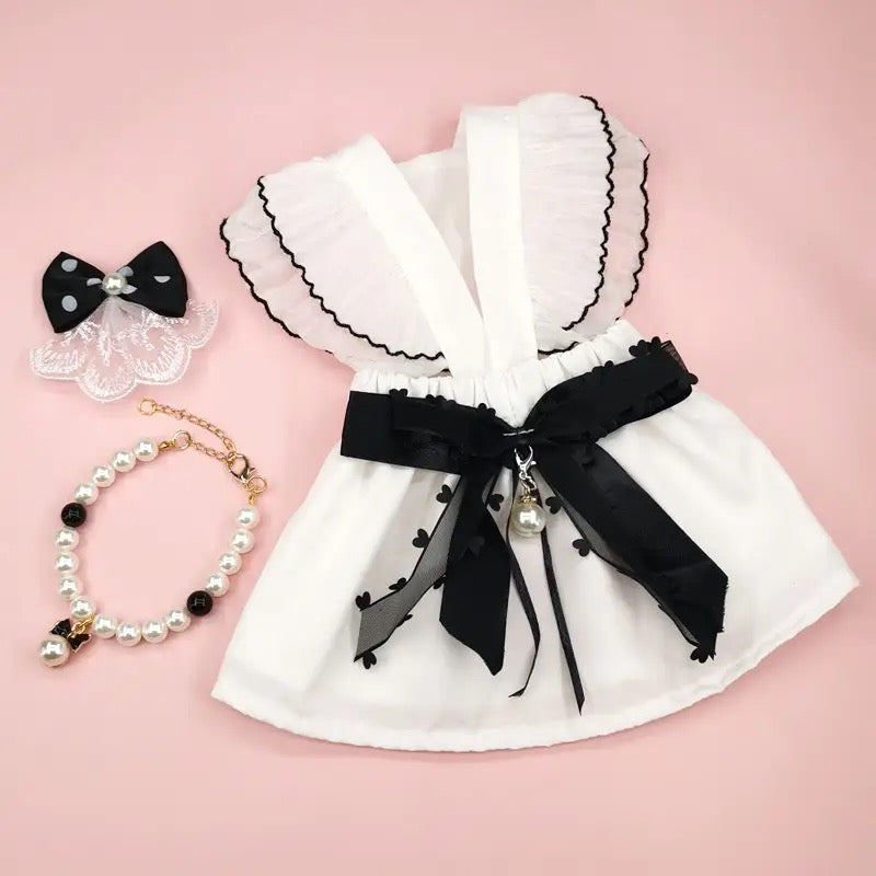 Luxury tutu dog dress set for small dogs