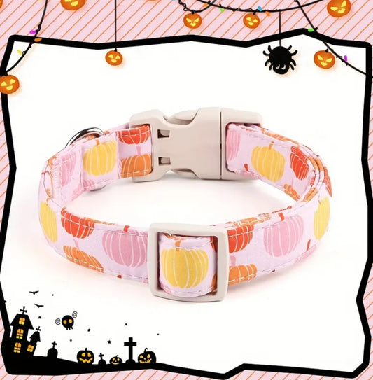 Peaches and Pumpkins Halloween Collar