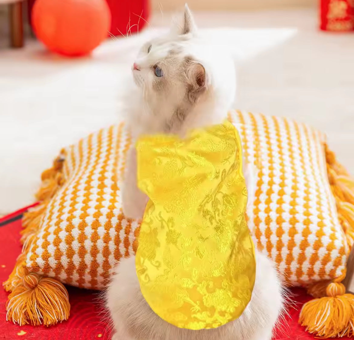 luxury dog clothing dog clothes chinese new year pet shirt festive lunar dog outfit dog apparel doggy haute couture
