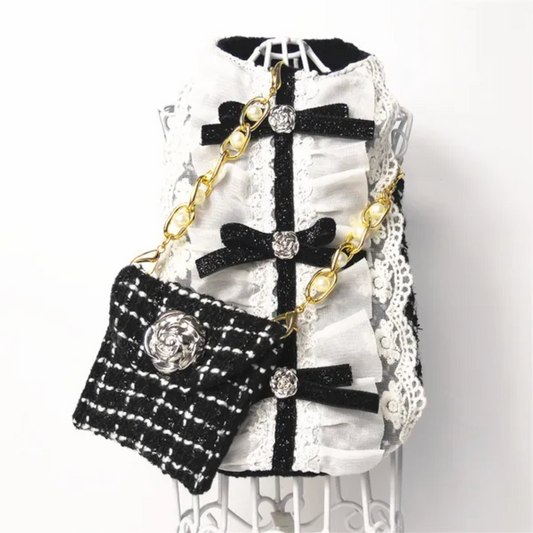 Dog dress and purse set
