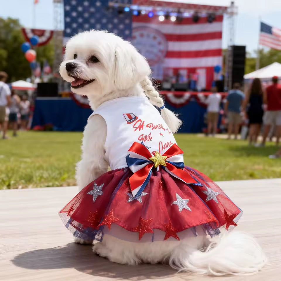 Happy Fourth of July Dog Dress