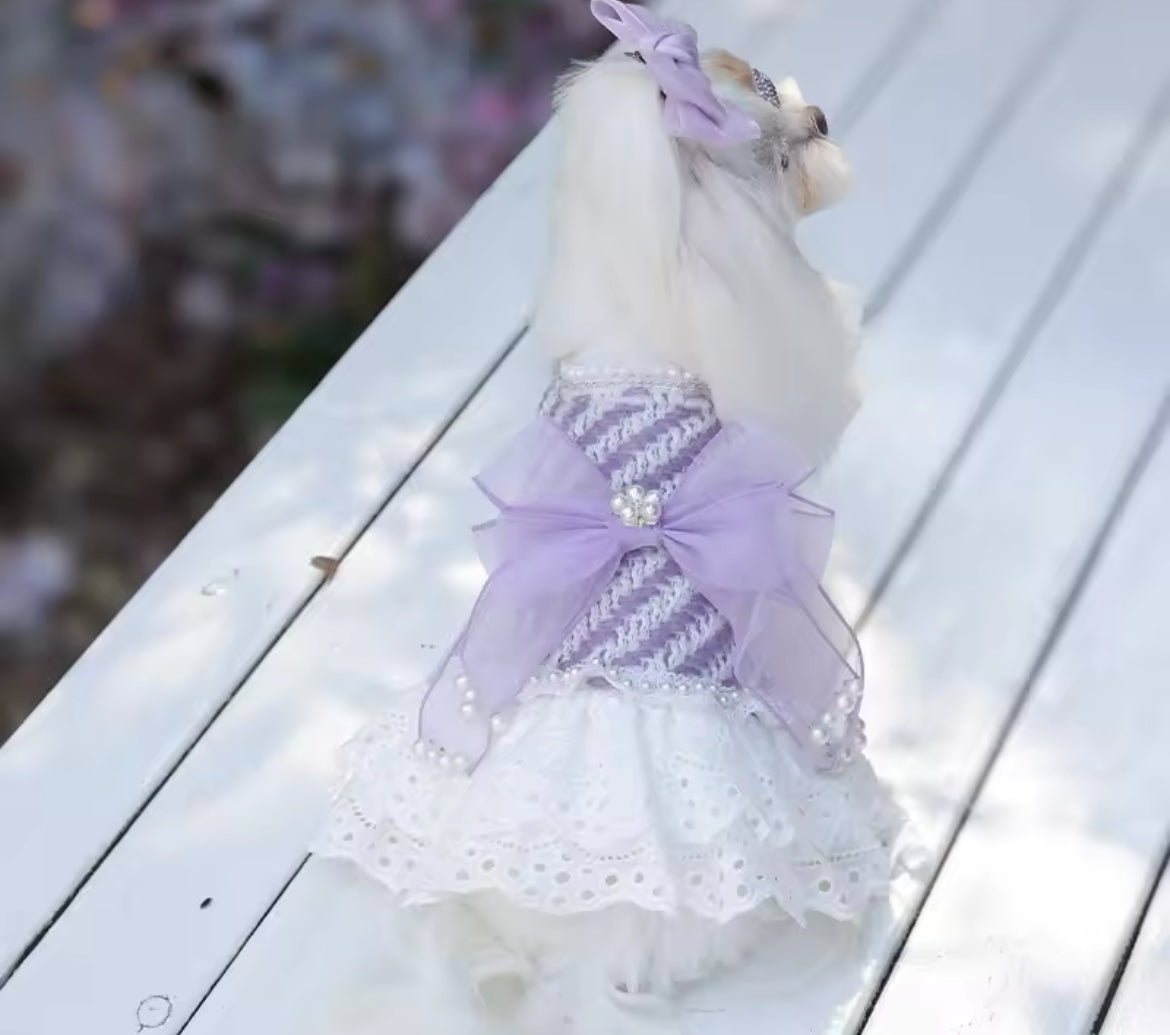 Lavender Dream Dress Luxury Dog Dress Doggy Haute Couture Lavender Dream Dress Luxury Dog Dress Doggy Haute Couture