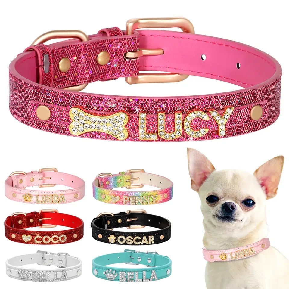 Personalized Rhinestone Collar