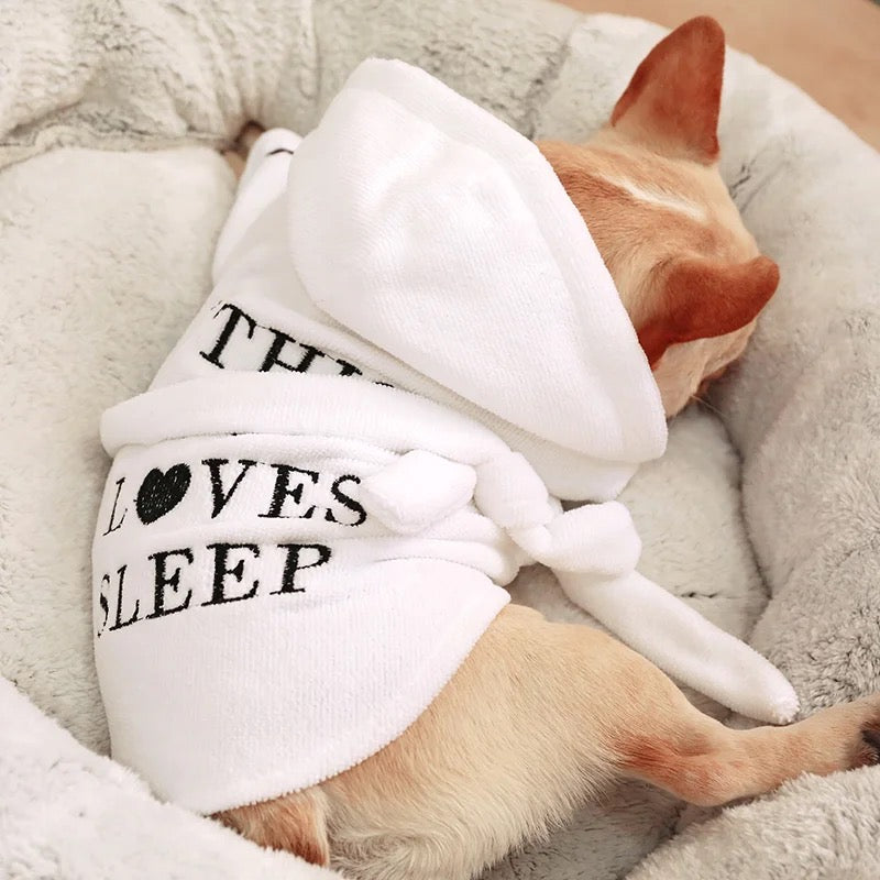 This Dog Loves to Sleep Robe