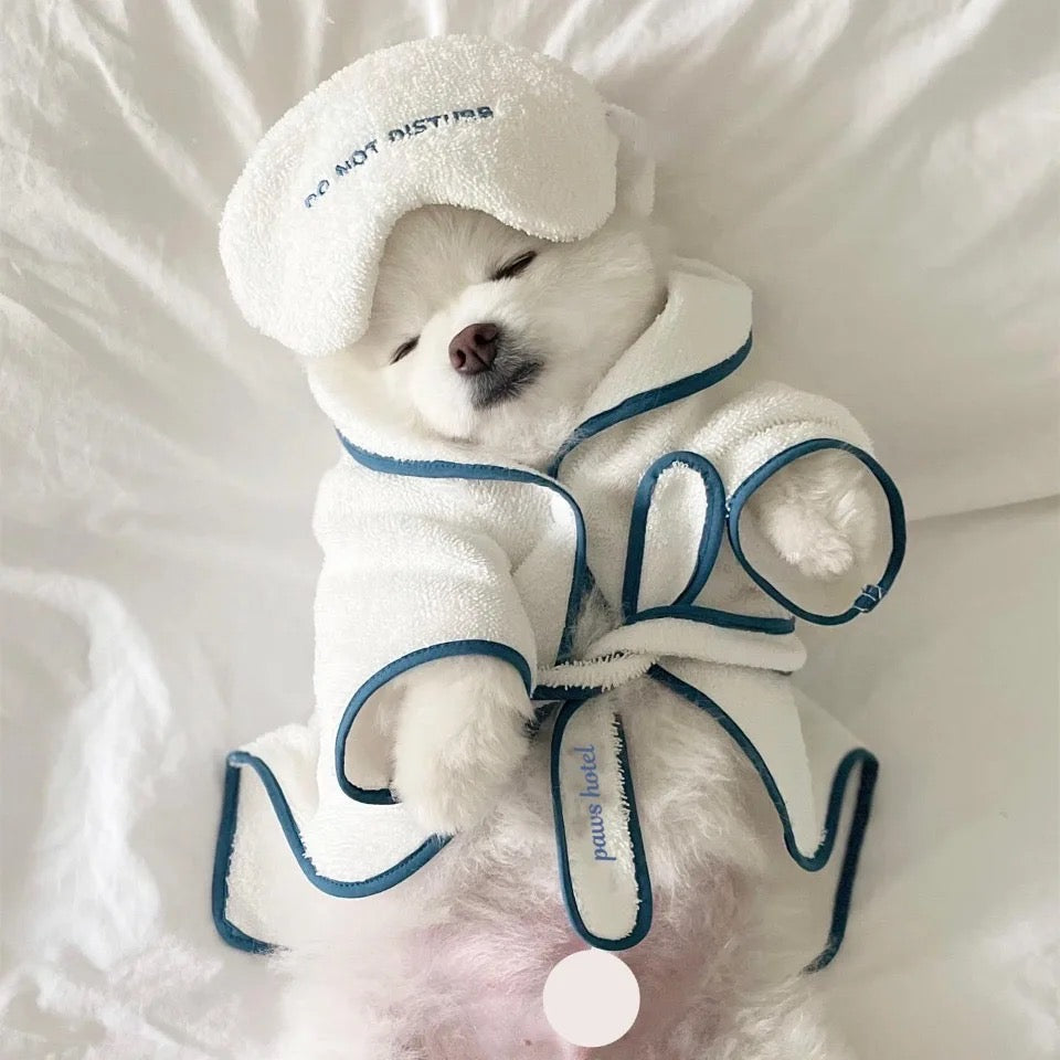 Dog In A Robe Dog Robe Set with Toy | Cozy Dog Clothing Gift – Doggy Haute Couture