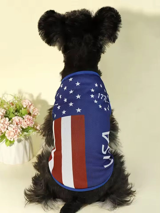 Happy Fourth of July dog tee