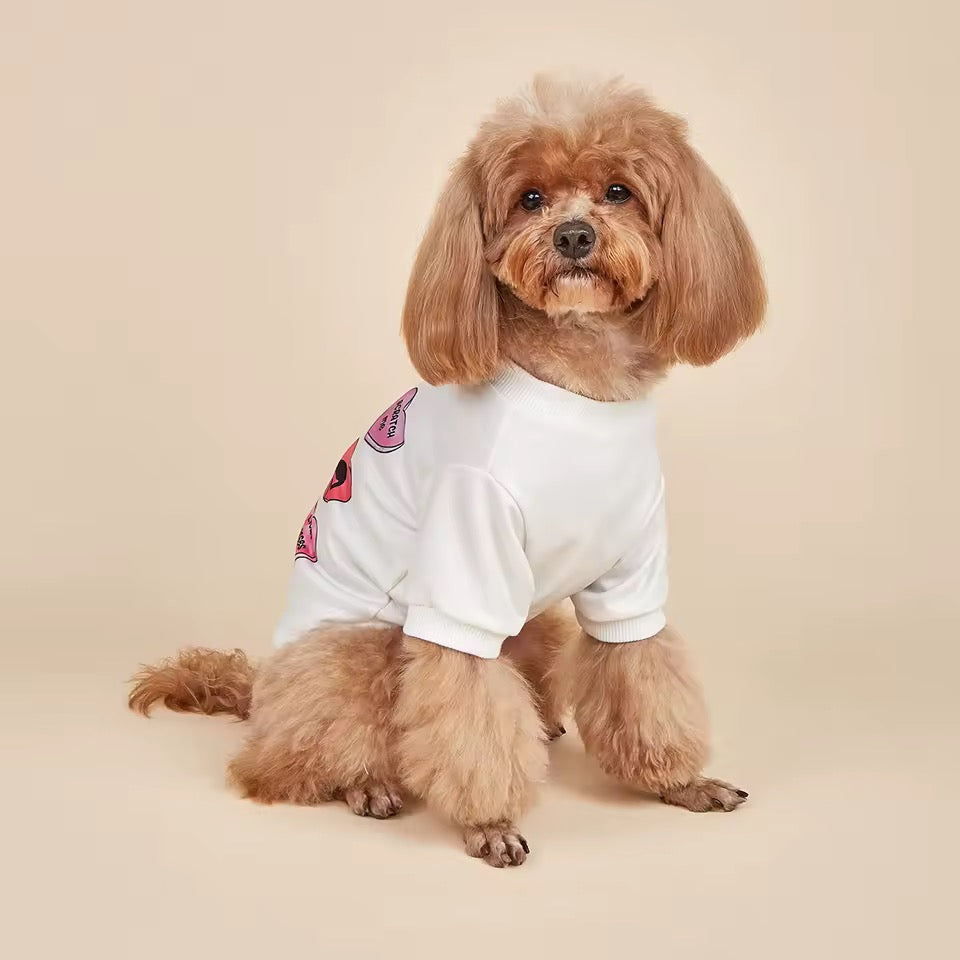 valentine hearts dog tee cute love print pet shirt doggy haute couture
