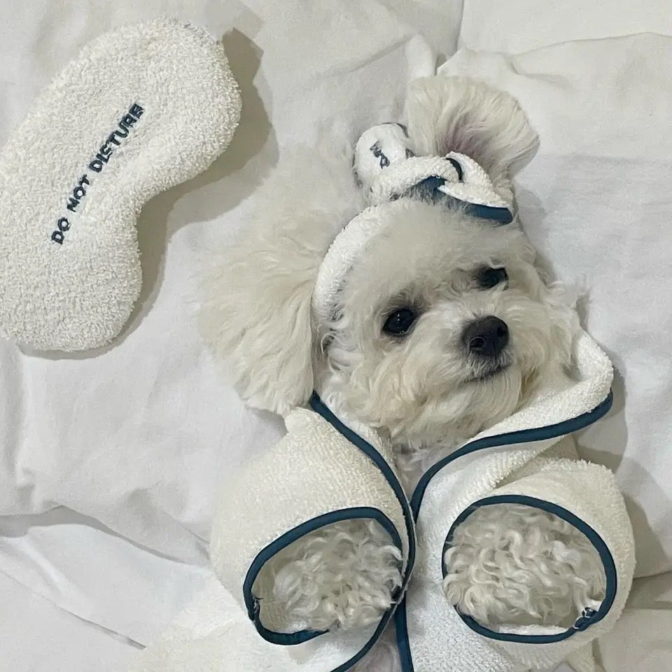 Dog Robe Toy Dog Robe Set with Toy | Cozy Dog Clothing Gift – Doggy Haute Couture