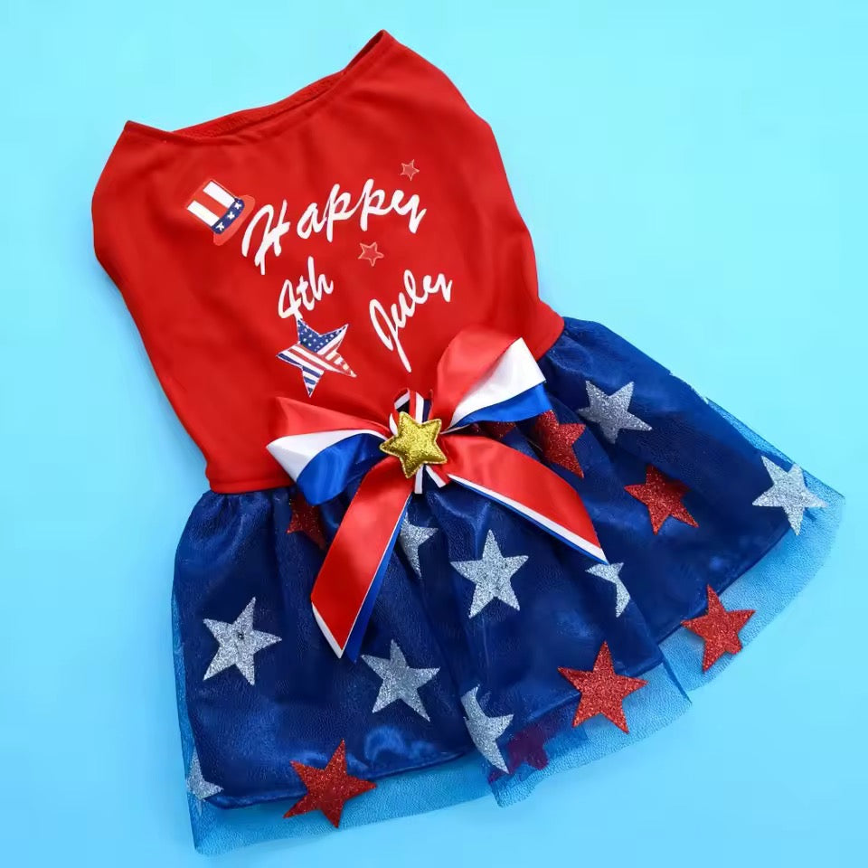 USA Fourth of July Dog Dress