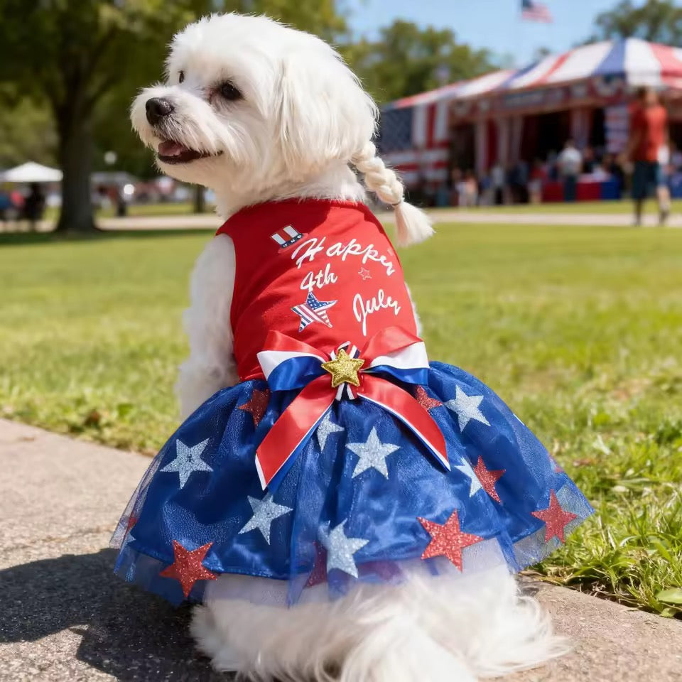 USA Fourth of July Dog Dress
