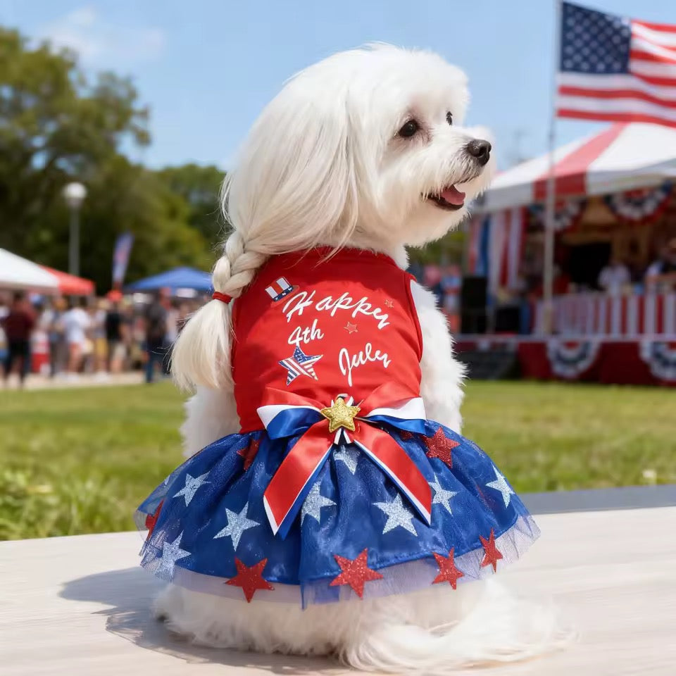 USA Fourth of July Dog Dress