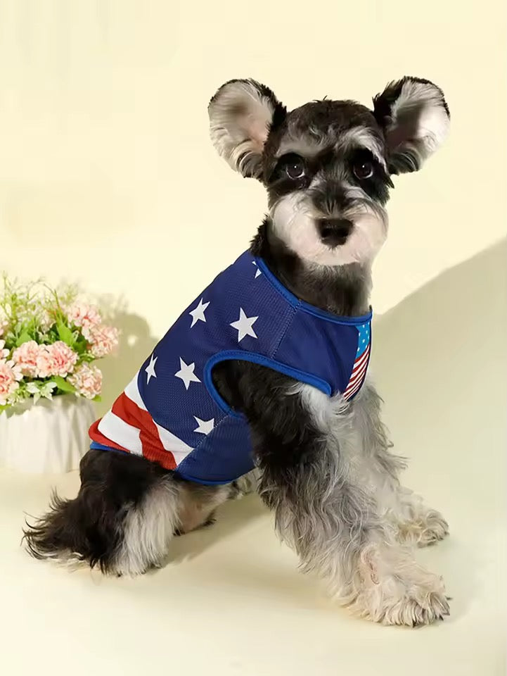 Fourth of July dog tee
