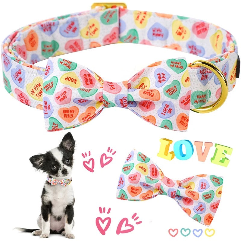 Heart Candy Collar Bowti