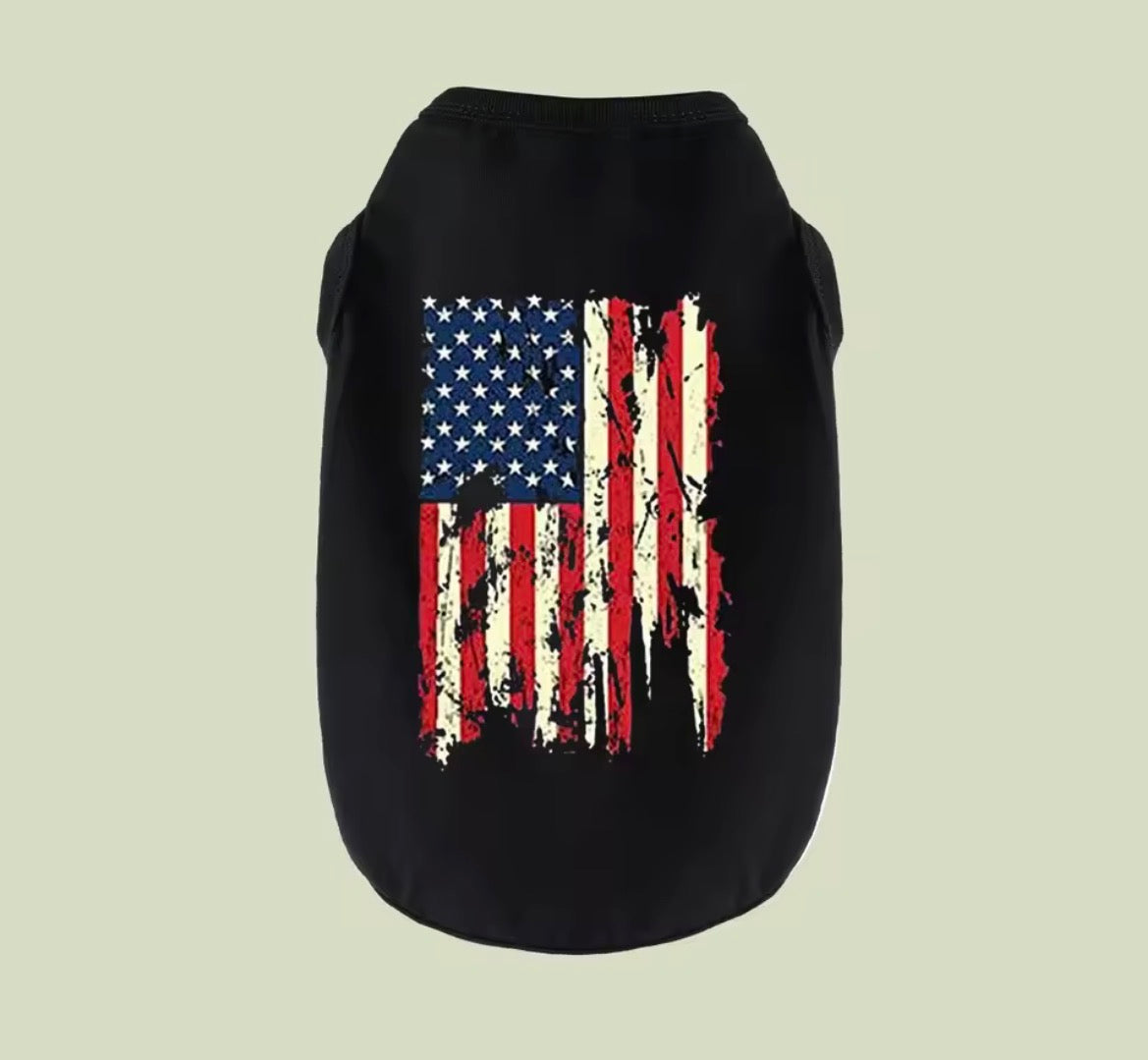 USA America Dog Tee