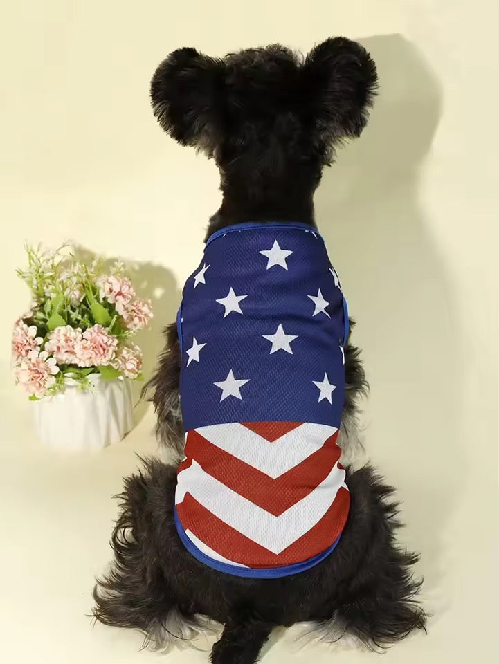 Fourth of July dog tee