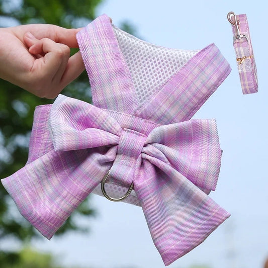 Baby Doll Bow Harness and Leash Set